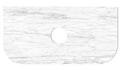 Bondi stone top - Natural carrara marble 900mm wide