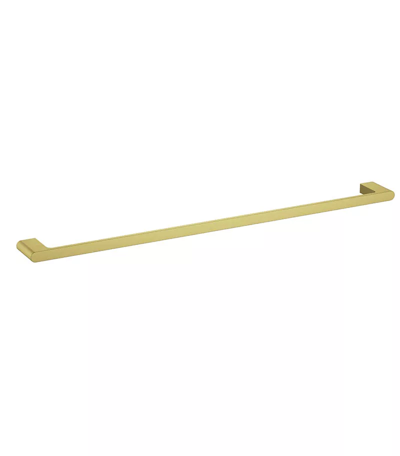 Cora Single Towel Rail - Brushed Gold