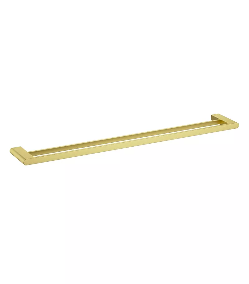 Cora Double Towel Rail – Brushed Gold