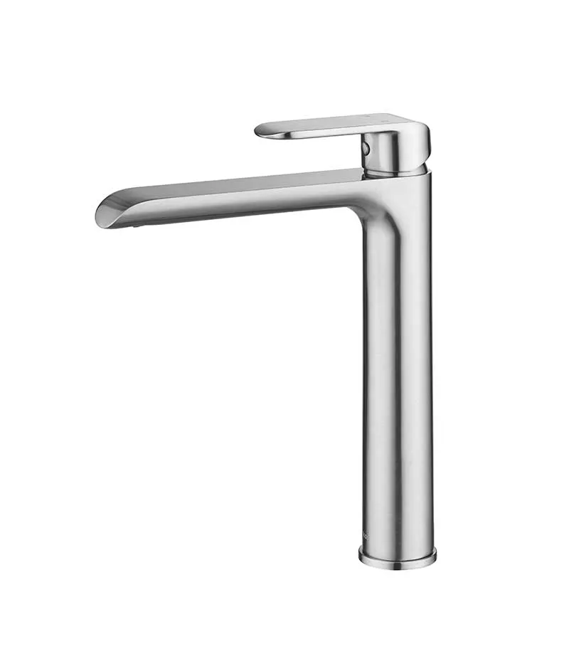 IKON Kara High Rise Brushed Nickel Basin Mixer