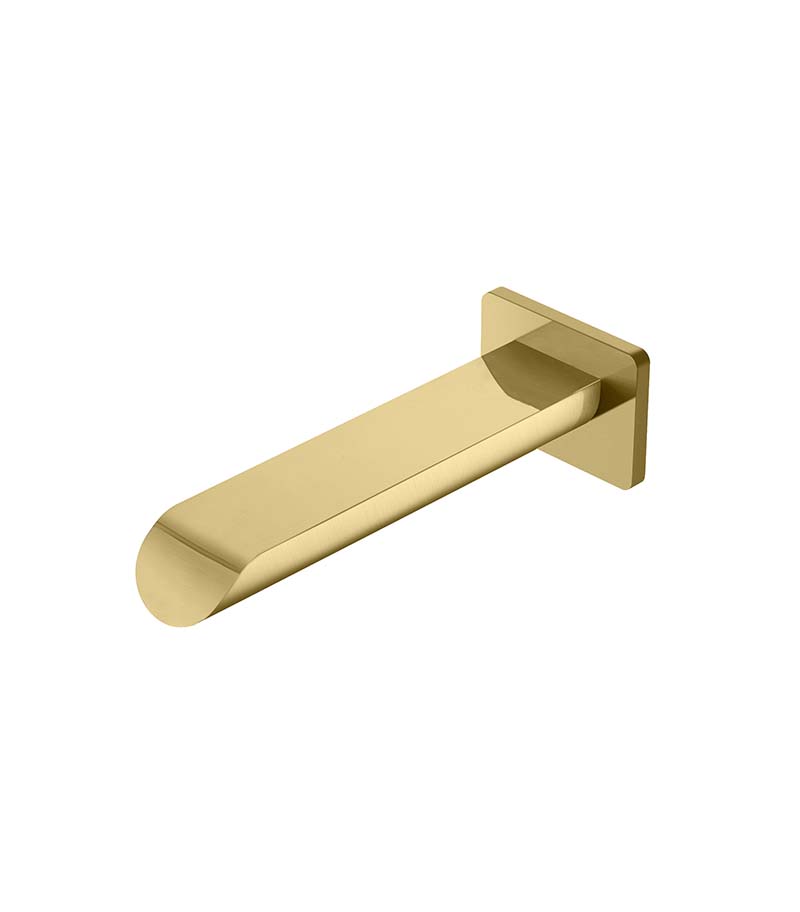 IKON Kara Brushed Gold Bath Spout Or Outlet Curved Tip