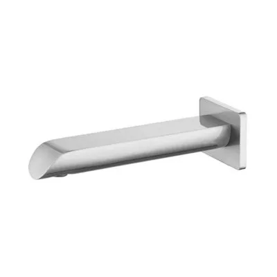 IKON Kara Brushed Nickel Bath Spout Or Outlet Curved Tip