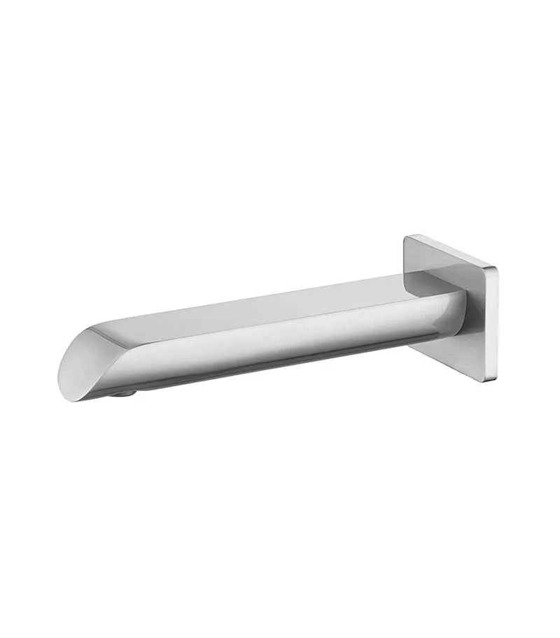 IKON Kara Brushed Nickel Bath Spout Or Outlet Curved Tip