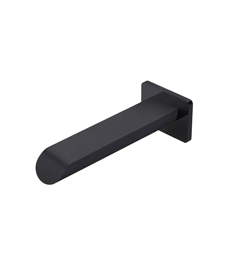 IKON Kara Matt Black Bath Spout Or Outlet Curved Tip