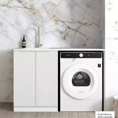 Bondi Laundry Base Cabinet Set 1300mm - Matt White