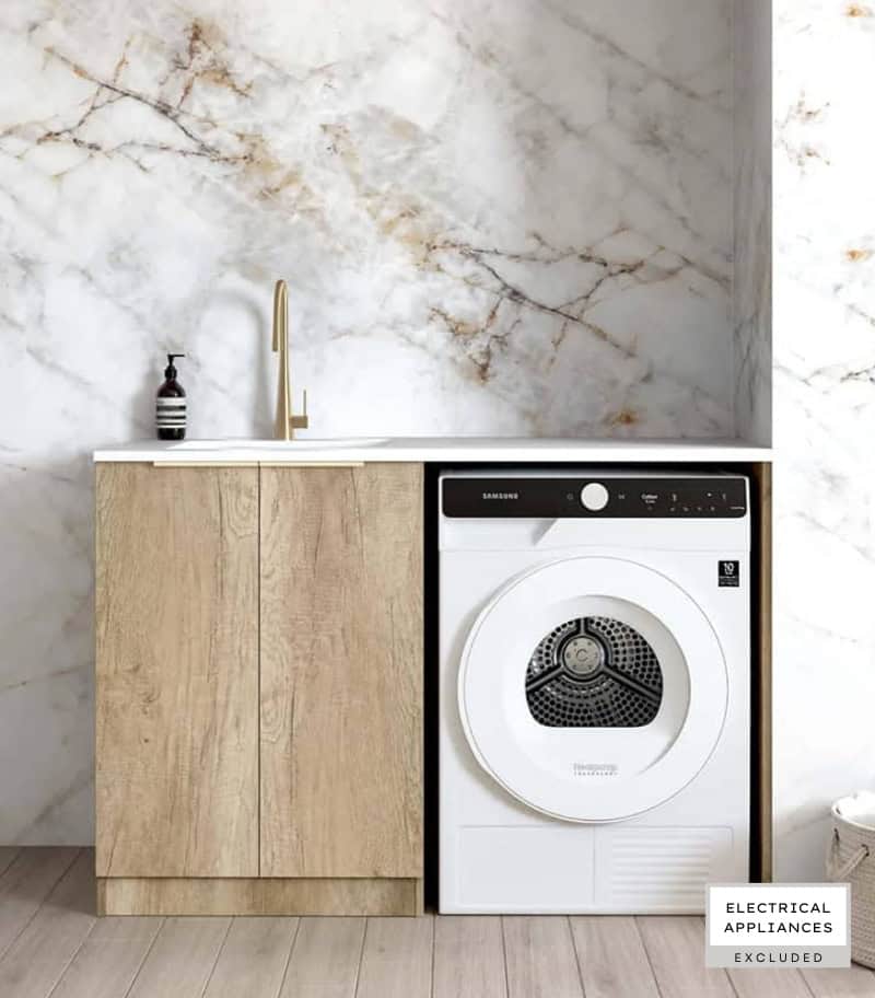 Bondi Base Cabinet Laundry Set 1300mm - Natural Oak