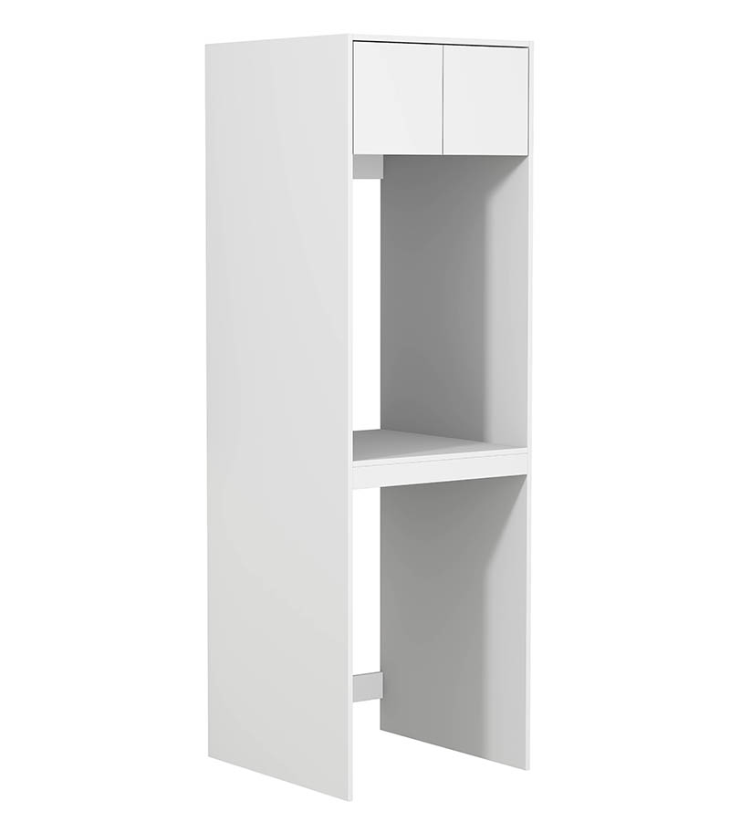 Hampshire Washing Machine Laundry Cabinet - Matt White Side View