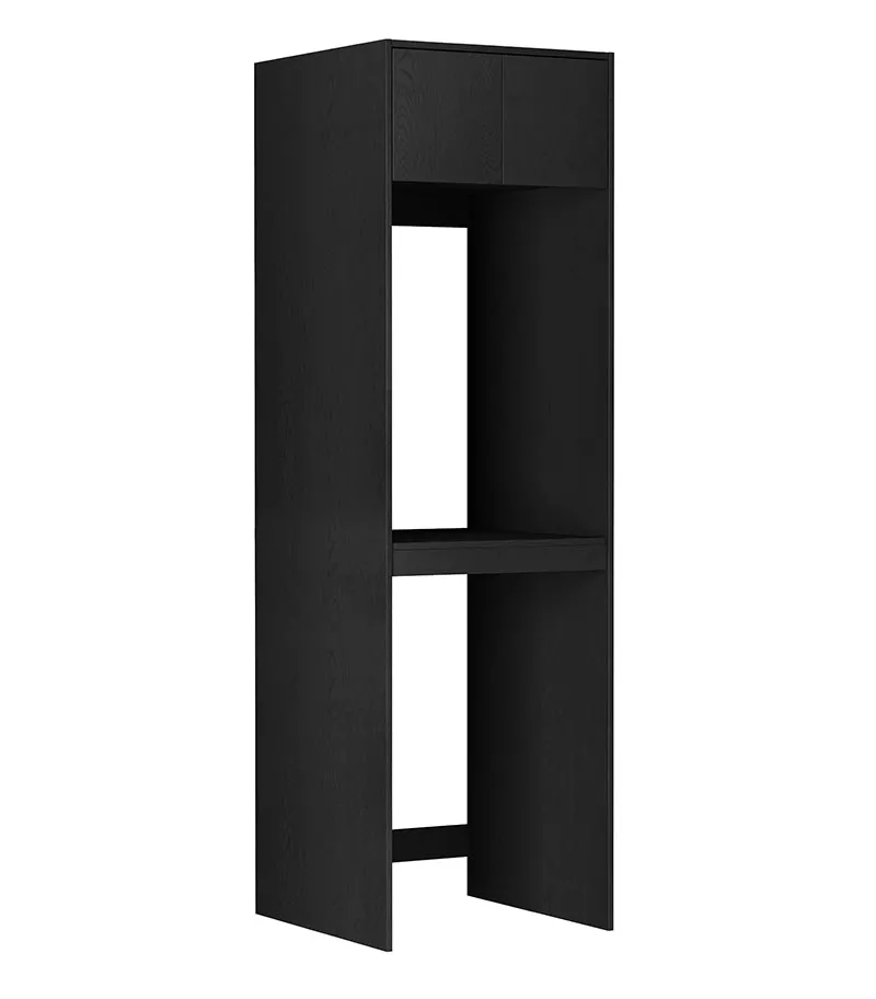 Bondi Washing Machine Laundry Cabinet - Black Oak Side View