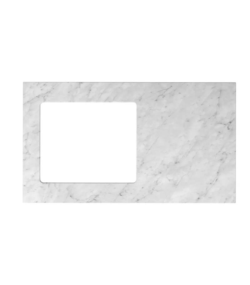 Laundry Stone Top 1060mm-Natural Carrara White