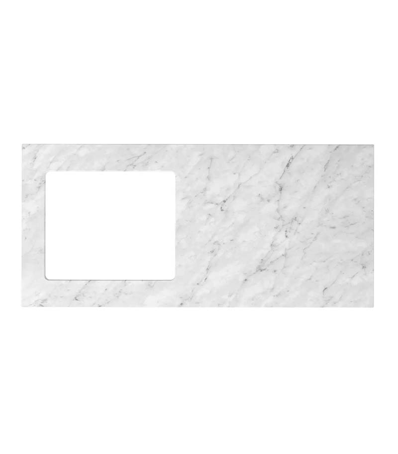 Laundry Stone Top 1300mm-Natural Carrara White