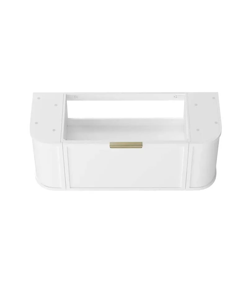 Hampshire 1200mm Wall Hung Vanity - Satin White Top View Hampshire 1200mm Wall Hung Vanity - Satin White Top View