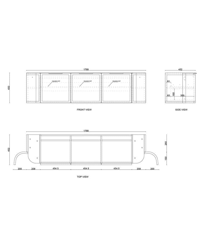 Hampshire 1800mm Wall Hung Vanity Specification