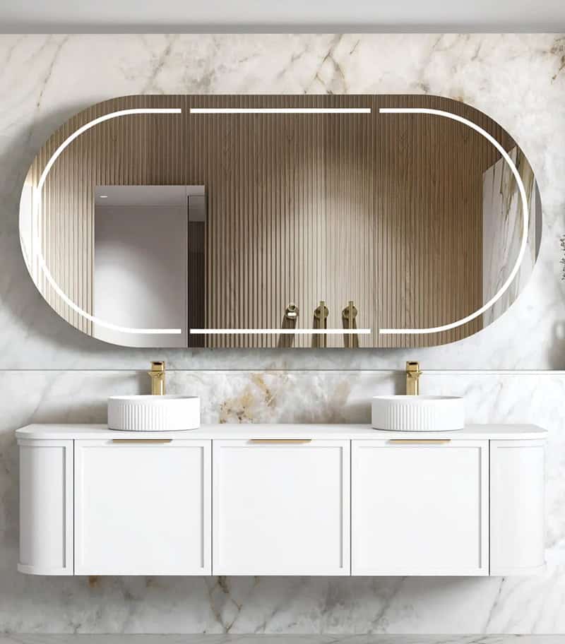 Hampshire 1800mm Wall Hung Vanity - Satin White