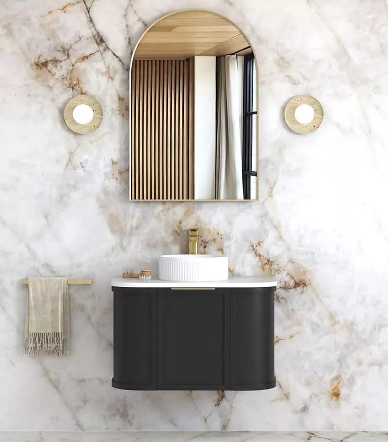 Hampshire 750mm Wall Hung Vanity – Satin Black