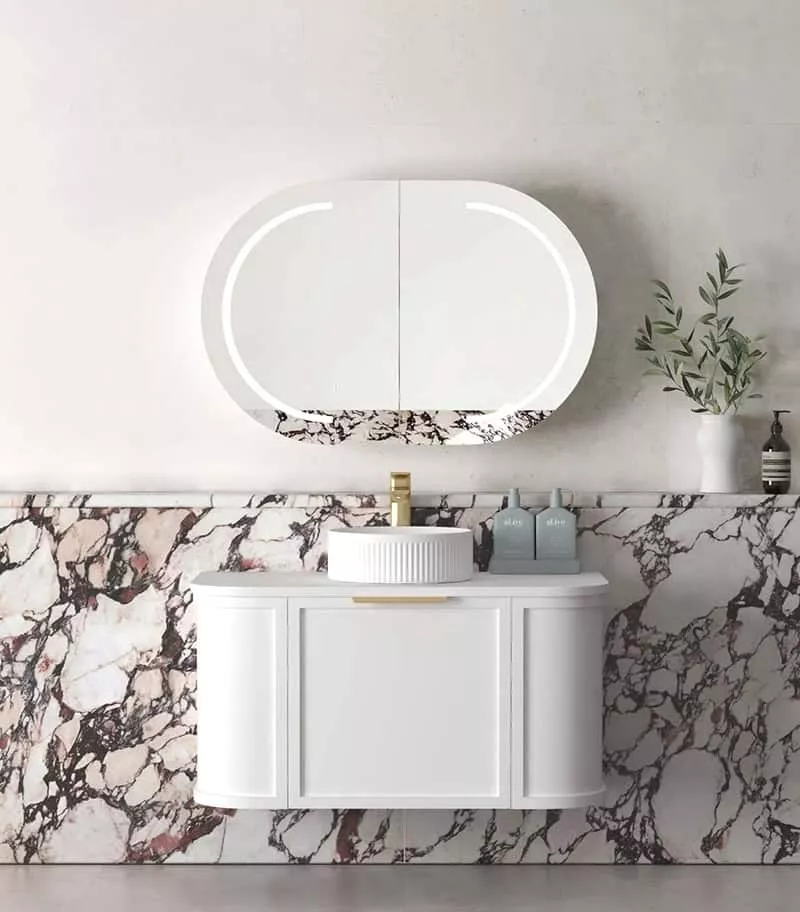 Hampshire 900mm Wall Hung Vanity - Satin White
