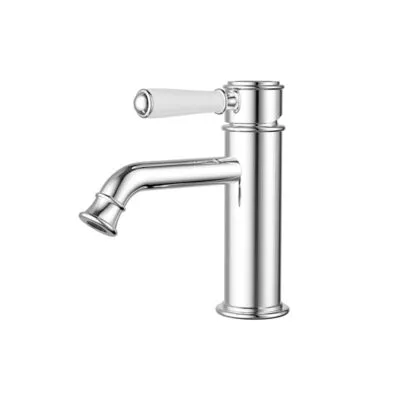 IKON Clasico Ceramic Handle Short Basin Mixer – Chrome