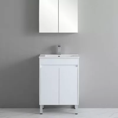 Bexley 600mm Freestanding Vanity On Legs - Gloss White