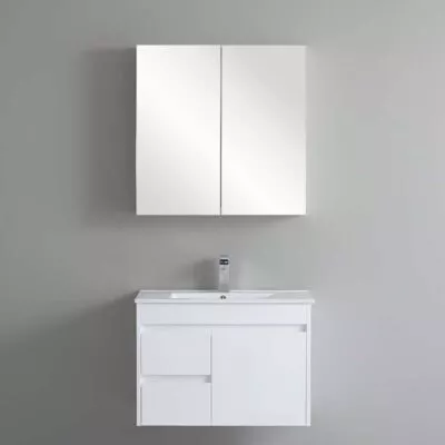 Bexley 750mm Wall Hung Vanity - Gloss White LH Drawers