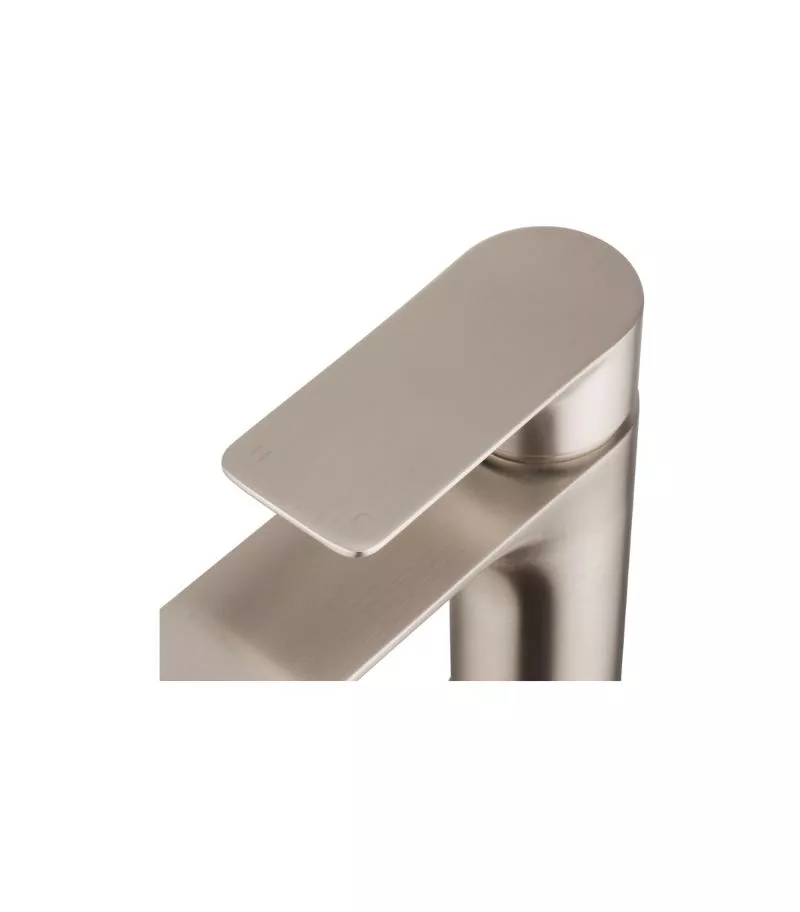 Luxus Basin Mixer - Brushed Nickel Topview