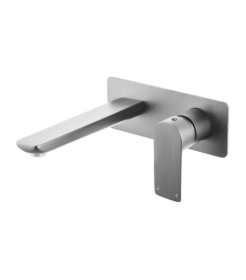 Luxus Wall Mounted Basin/Bath Mixer - Brushed Nickel
