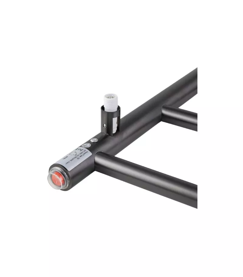 Aqua Round Heated Towel Rack - Gunmetal Grey Bottom