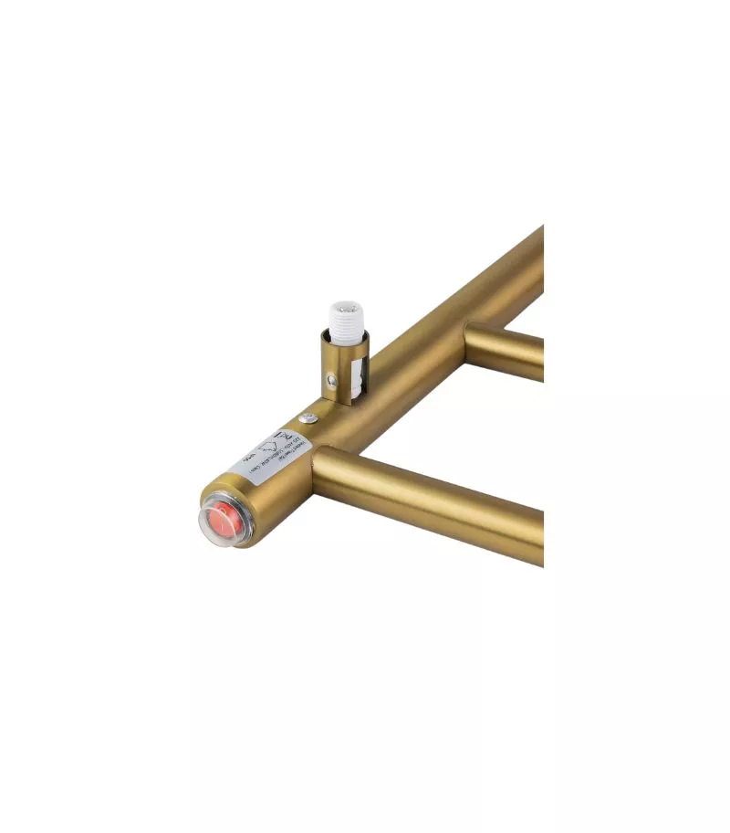 Aqua Round Heated Towel Rack - Brushed Brass Bottom
