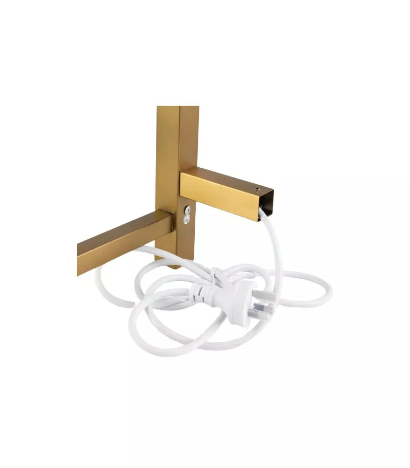 Aqua Square Heated Towel Rack - Brushed Brass Back Aqua Square Heated Towel Rack - Brushed Brass Back