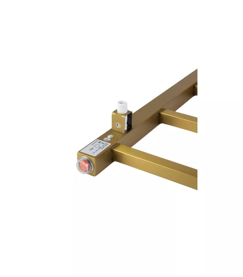 Aqua Square Heated Towel Rack - Brushed Brass Bottom