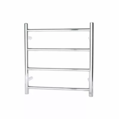 Aqua Round Heated Towel Rack 4 Bars - Chrome