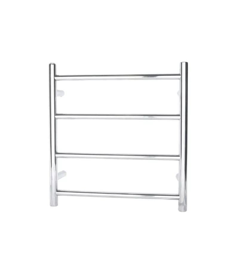 Aqua Round Heated Towel Rack 4 Bars - Chrome