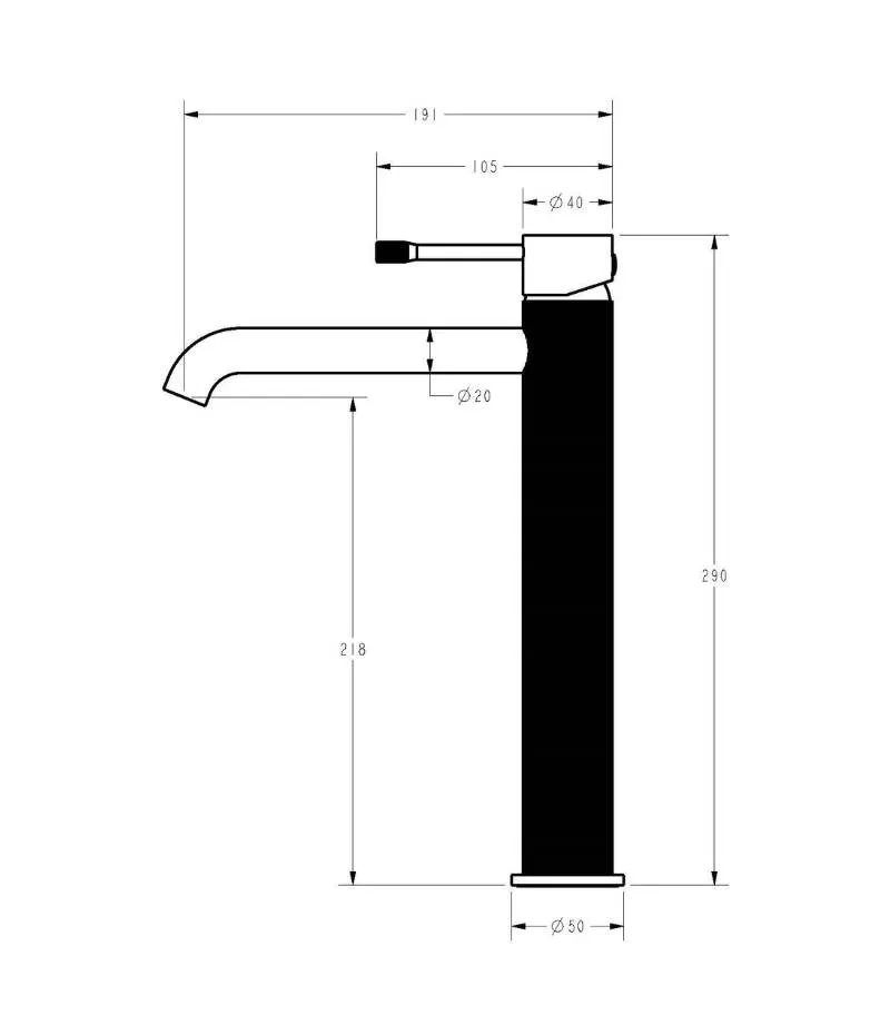 IKON Linie Tall Basin Mixer Specification