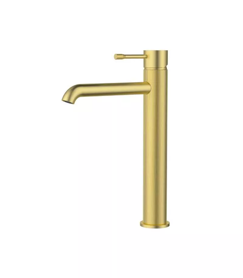 IKON Linie Tall Basin Mixer - Brushed Gold
