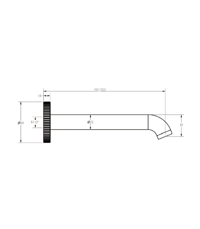 IKON Linie Basin/Bath Spout Specification