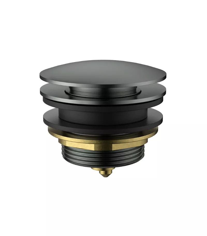 40mm Non Overflow Mushroom Pop Up Bath Waste - Gunmetal
