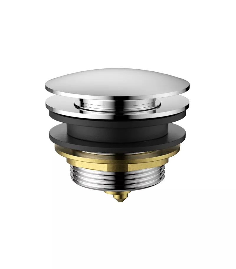40mm Non Overflow Mushroom Pop Up Bath Waste - Chrome