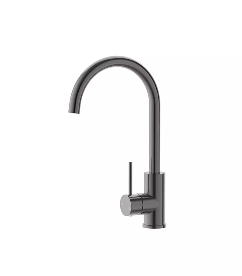 Opus II Gunmetal Grey Stainless Steel Gooseneck Sink Mixer