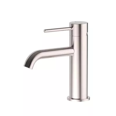 Opus II SS Stainless Steel Curved Spout Basin Mixer