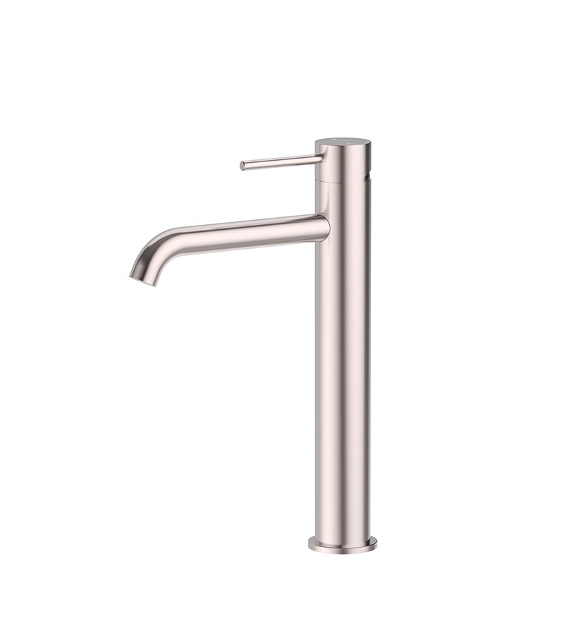 Opus II SS Stainless Steel Curved Spout High-rise Basin Mixer