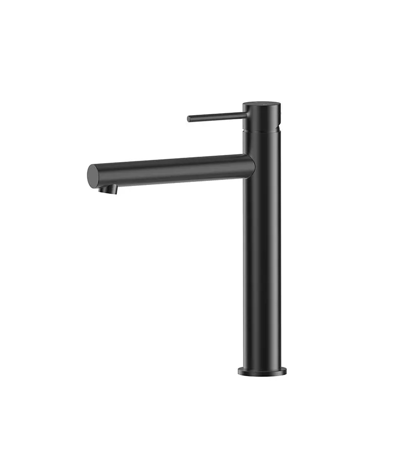 Opus II Matt Black Stainless Steel High-rise Basin Mixer