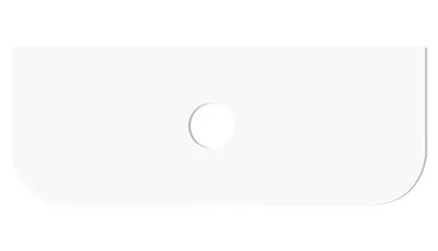 Bondi stone top - Solid surface pure white 20mm thickness - 1200mm wide