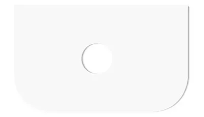 Bondi stone top - Solid surface pure white 20mm thickness - 750mm wide