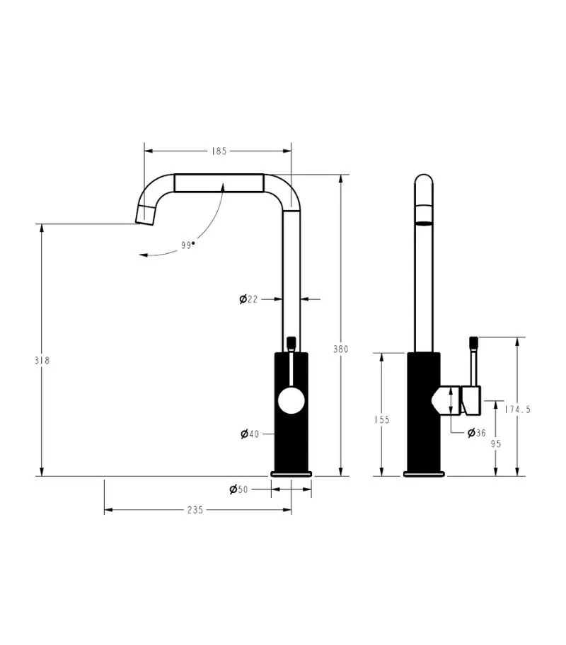 IKON Linie Sink Mixer Specification