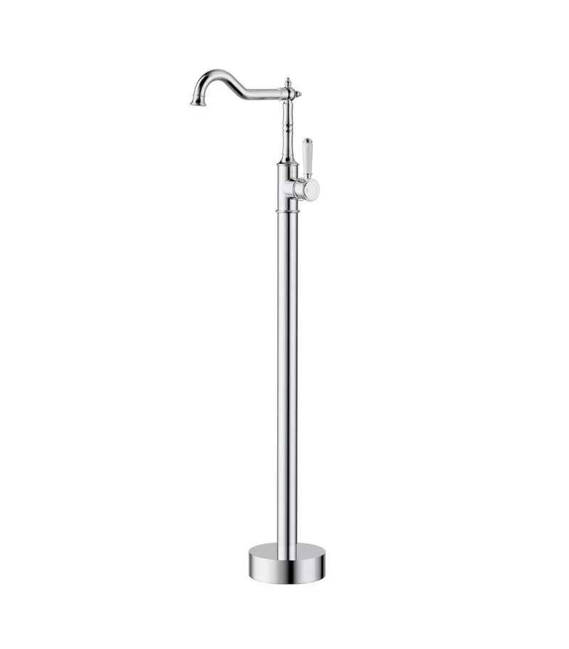 IKON Clasico Freestanding Bath Mixer Ceramic Handle - Chrome