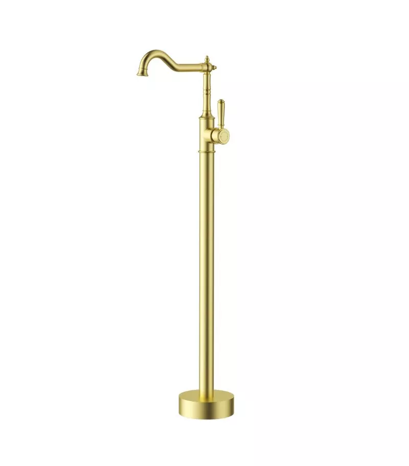 IKON Clasico Freestanding Bath Mixer - Brushed Gold