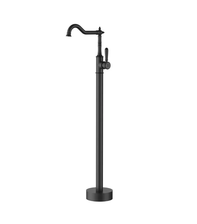 IKON Clasico Freestanding Bath Mixer - Matte Black