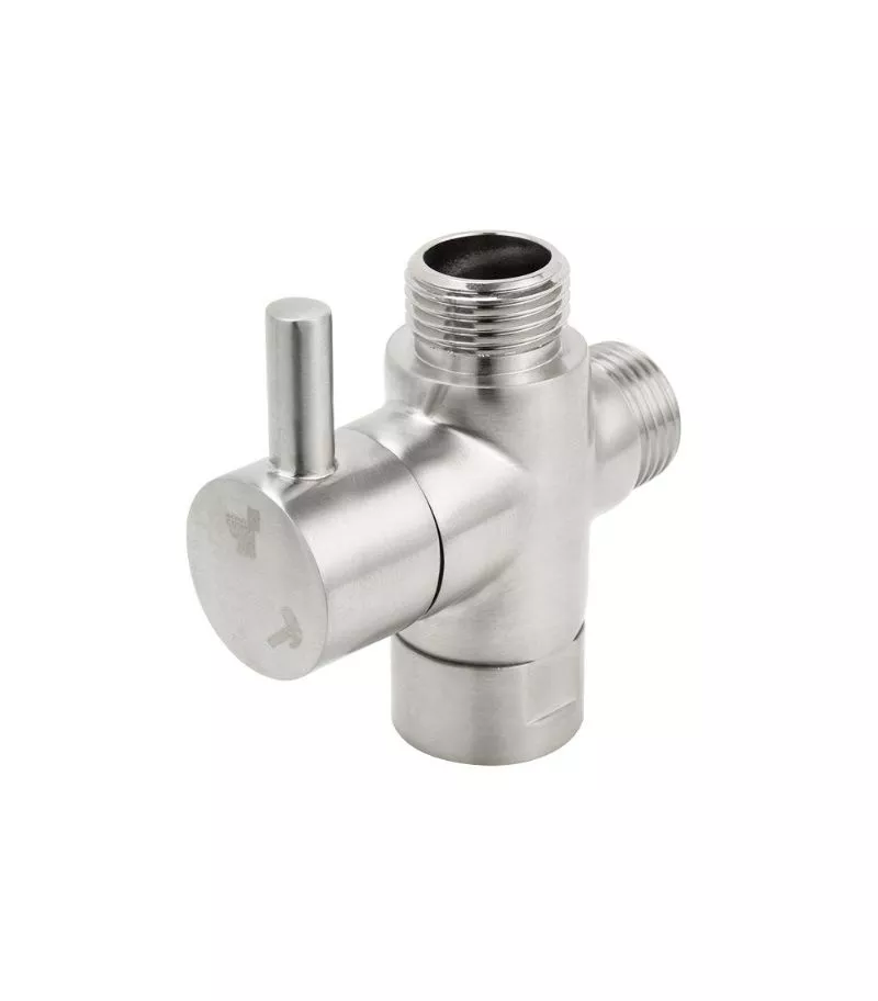 Aqua Toilet Bidet Spray Diverter - Brushed Nickel
