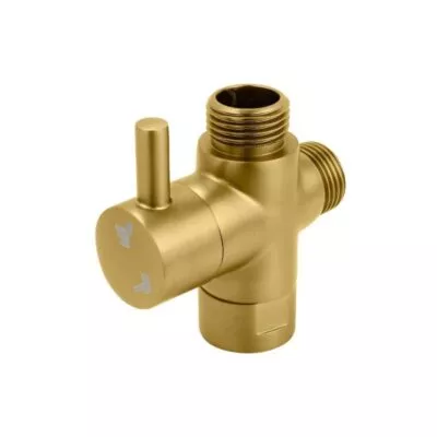 Aqua Toilet Bidet Spray Diverter - Brushed Brass