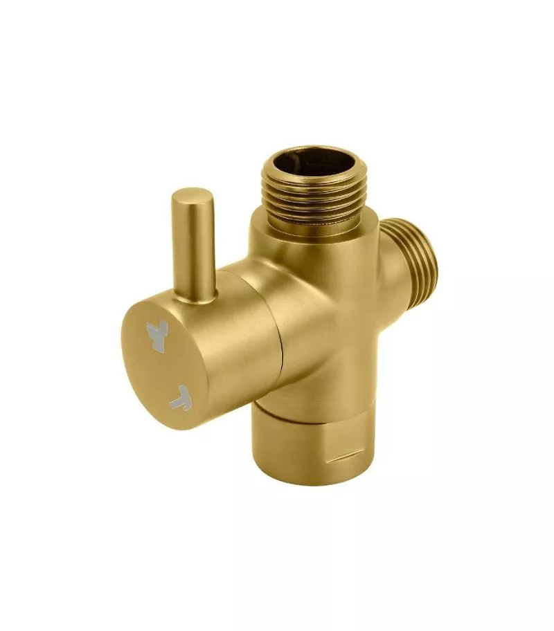 Aqua Toilet Bidet Spray Diverter - Brushed Brass