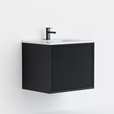 Kirribilli 600mm Wall Hung Vanity - Matt Black