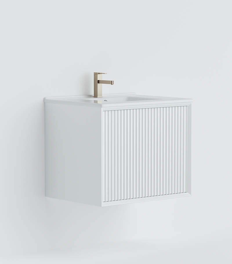 Kirribilli 600mm Wall Hung Vanity - Matt White